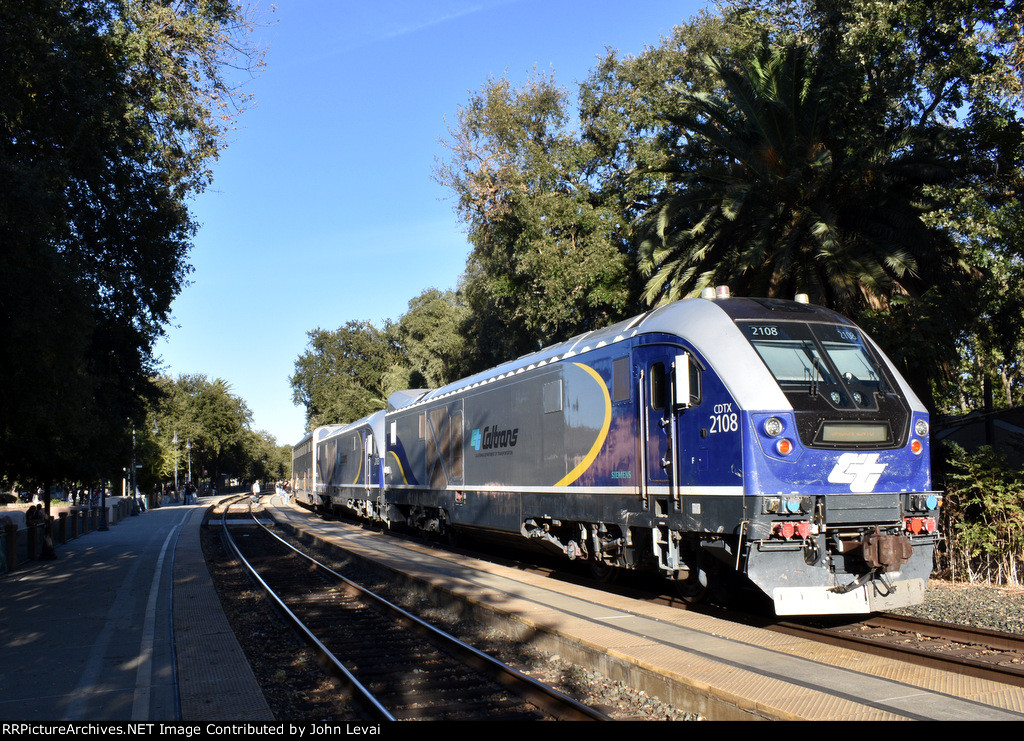  Amtrak Train # 536 stopped at Davis Station with doubleheader SC-44 locomotives 